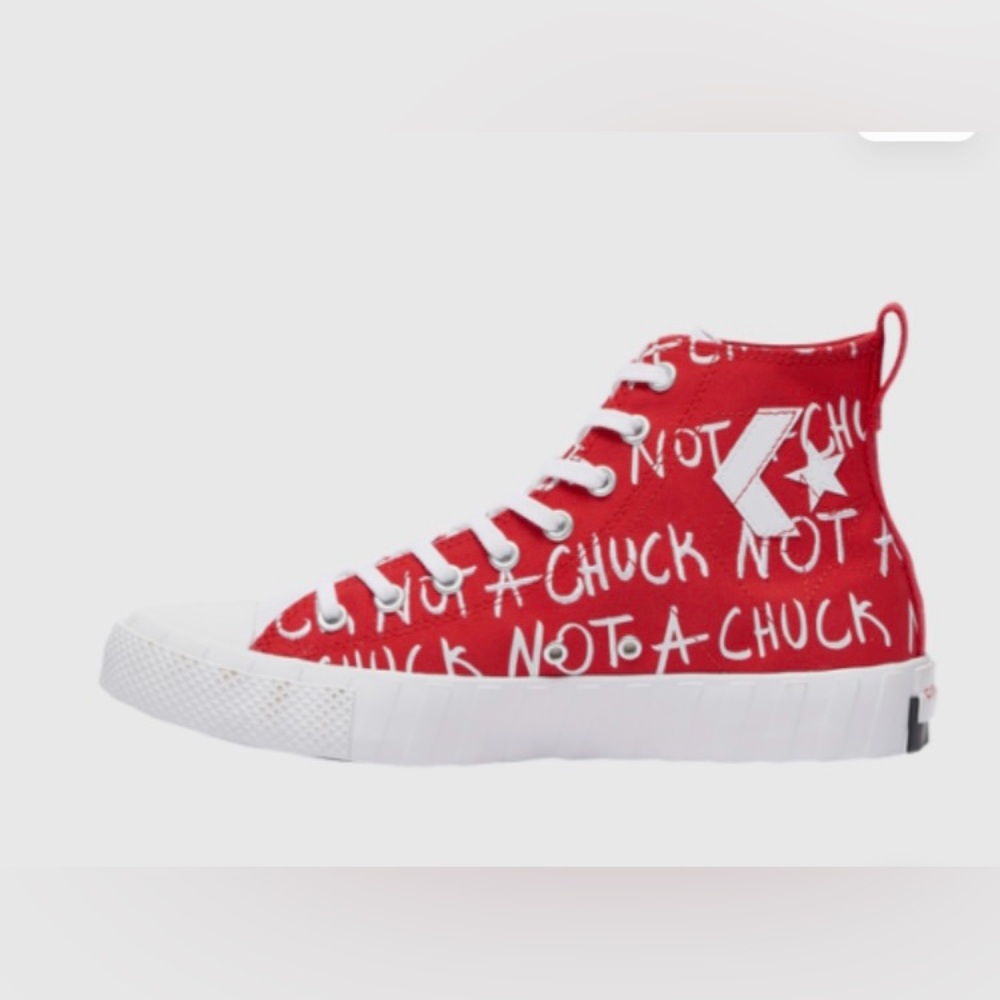 Converse Red white canvas untitl 3D not a chuck Sneakers unisex men size 11 new